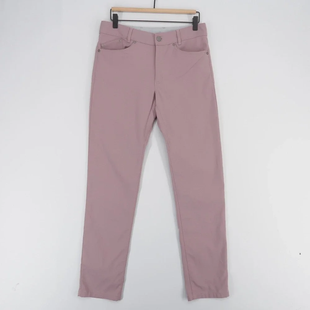 Outlier Slim Dungarees Pants Mens 31 Mauve Workcloth Schoeller Doubleweave - Picture 1 of 9